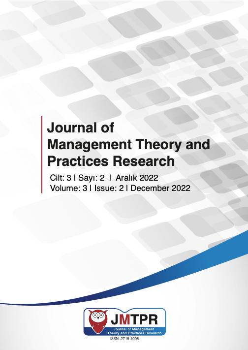 					Cilt 3 Sayı 2 (2022): Journal of Management Theory and Practices Research Gör
				